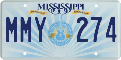 MS license plate MMY274