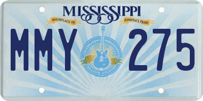MS license plate MMY275