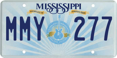 MS license plate MMY277
