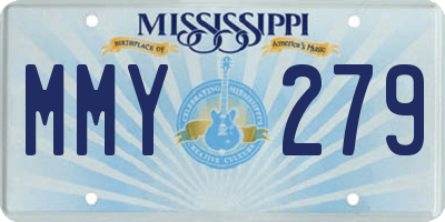 MS license plate MMY279