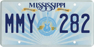 MS license plate MMY282