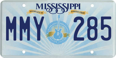 MS license plate MMY285