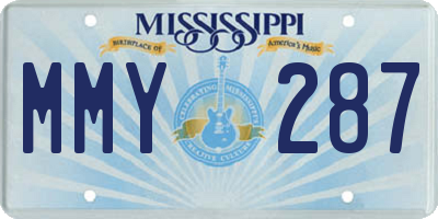 MS license plate MMY287