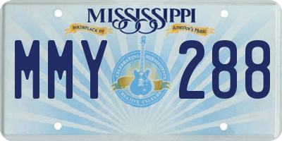 MS license plate MMY288