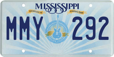 MS license plate MMY292