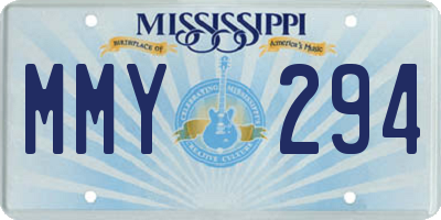 MS license plate MMY294