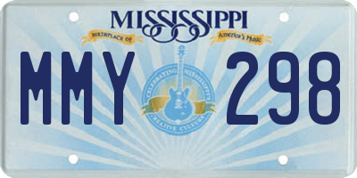 MS license plate MMY298