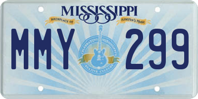 MS license plate MMY299