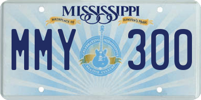 MS license plate MMY300
