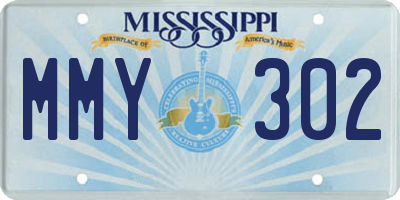 MS license plate MMY302