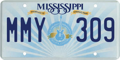 MS license plate MMY309