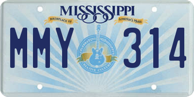 MS license plate MMY314