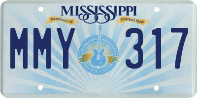 MS license plate MMY317