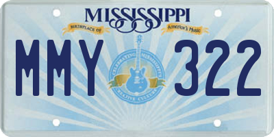 MS license plate MMY322