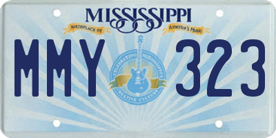 MS license plate MMY323