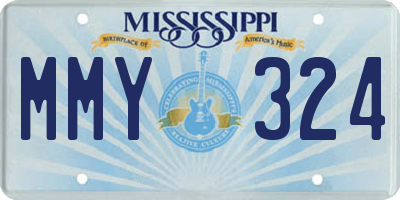 MS license plate MMY324