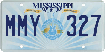 MS license plate MMY327