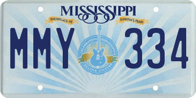 MS license plate MMY334