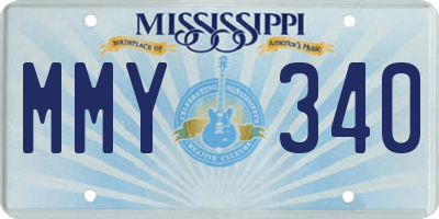 MS license plate MMY340
