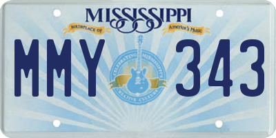 MS license plate MMY343