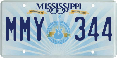 MS license plate MMY344