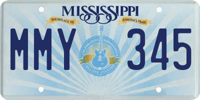 MS license plate MMY345