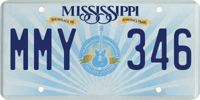 MS license plate MMY346