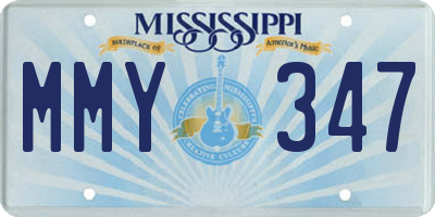 MS license plate MMY347