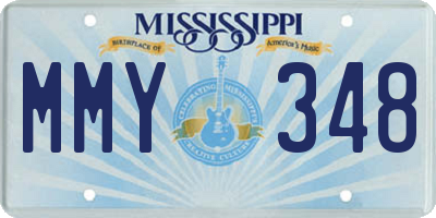 MS license plate MMY348