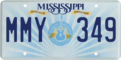 MS license plate MMY349
