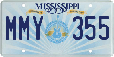 MS license plate MMY355