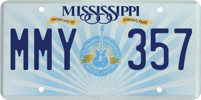 MS license plate MMY357