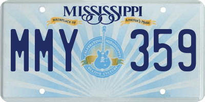 MS license plate MMY359