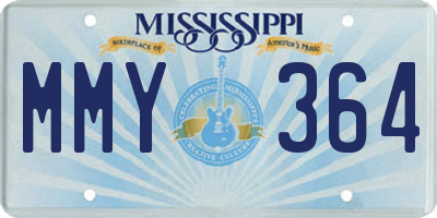 MS license plate MMY364