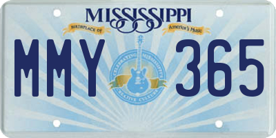 MS license plate MMY365
