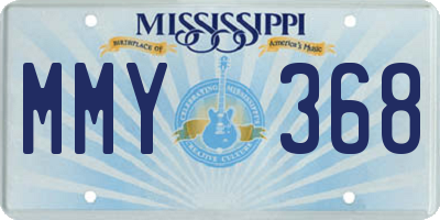 MS license plate MMY368