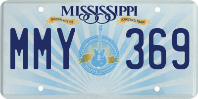 MS license plate MMY369