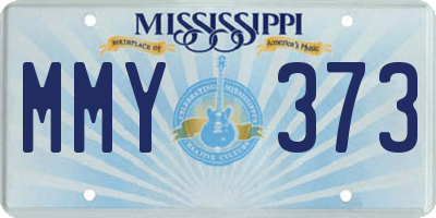 MS license plate MMY373