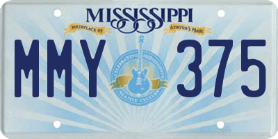MS license plate MMY375