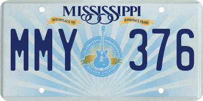MS license plate MMY376