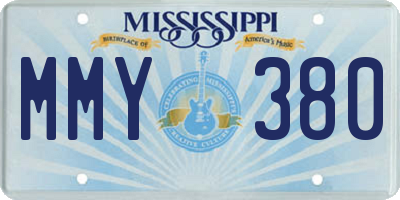 MS license plate MMY380