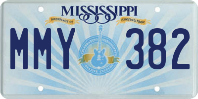 MS license plate MMY382