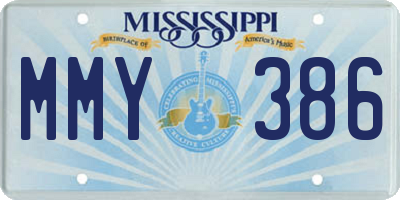 MS license plate MMY386