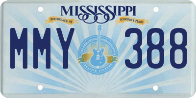 MS license plate MMY388