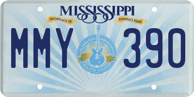 MS license plate MMY390