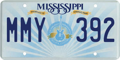 MS license plate MMY392