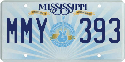 MS license plate MMY393