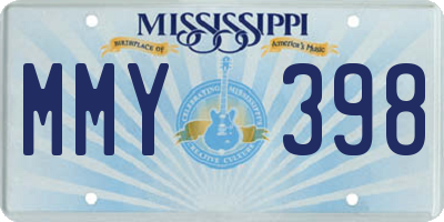 MS license plate MMY398