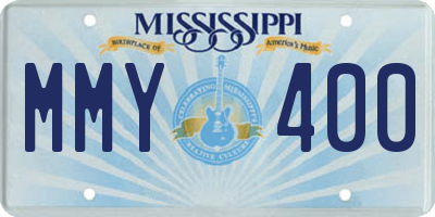 MS license plate MMY400