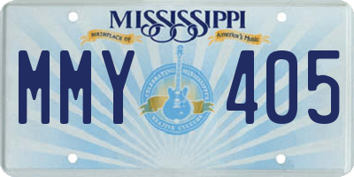 MS license plate MMY405